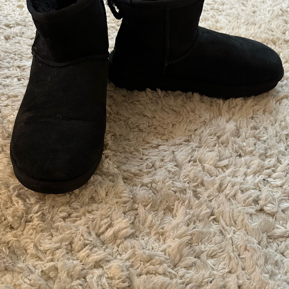 Black Ugg mini boots, size 8